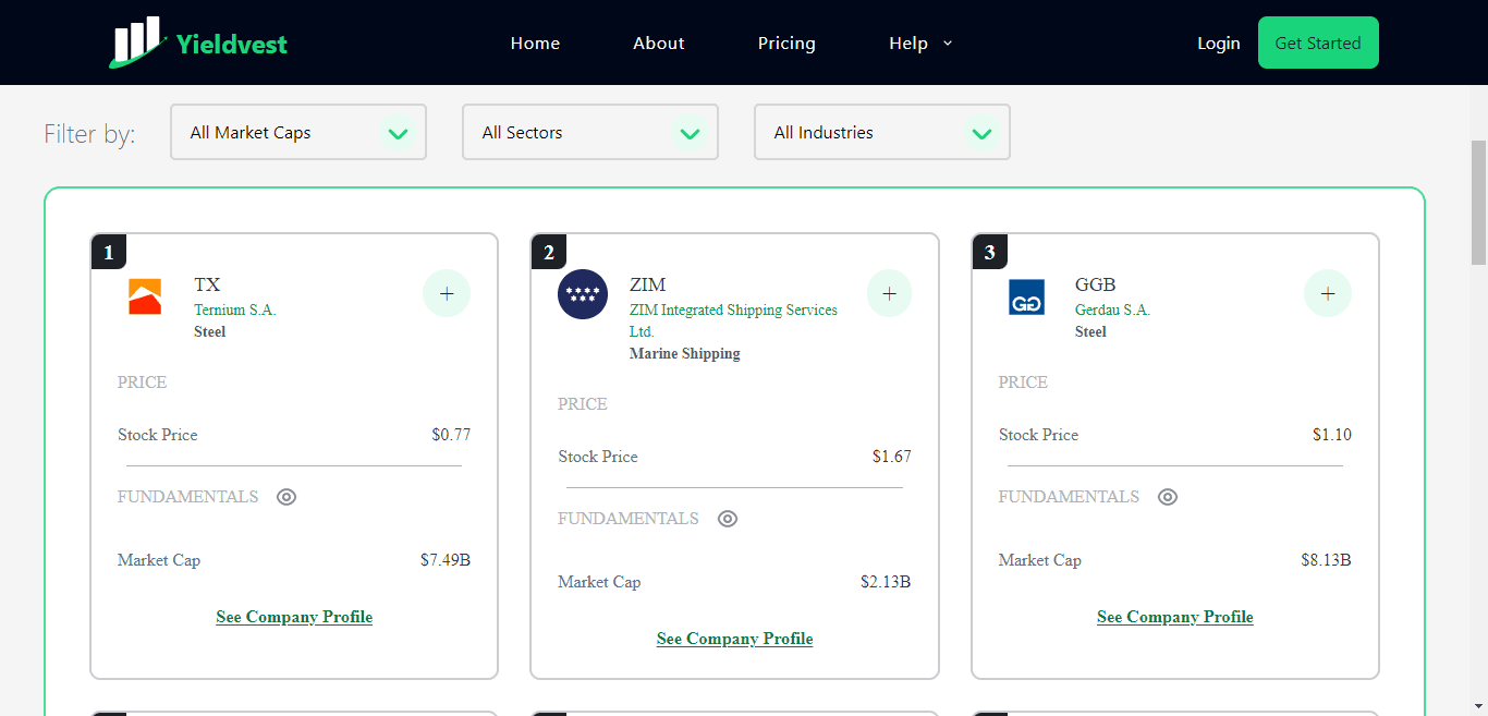 Yieldvest's screenshot